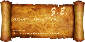 Zucker Eleonóra névjegykártya